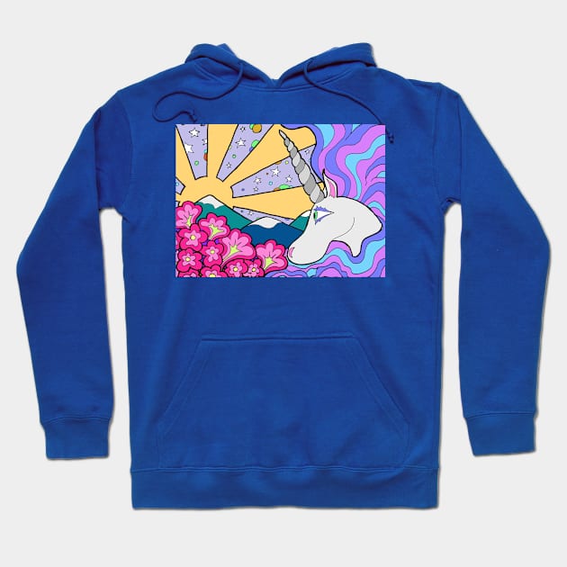 Unicorn Sunrise Hoodie by JWCoenMathArt